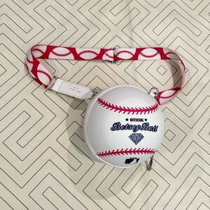 New Betsey Johnson Baseball Hit Me Up Crossbody Purse